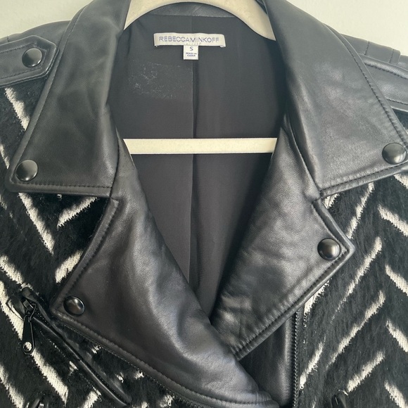 REBECCA MINKOFF Leather Moto Jacket Size Small - Picture 2 of 4